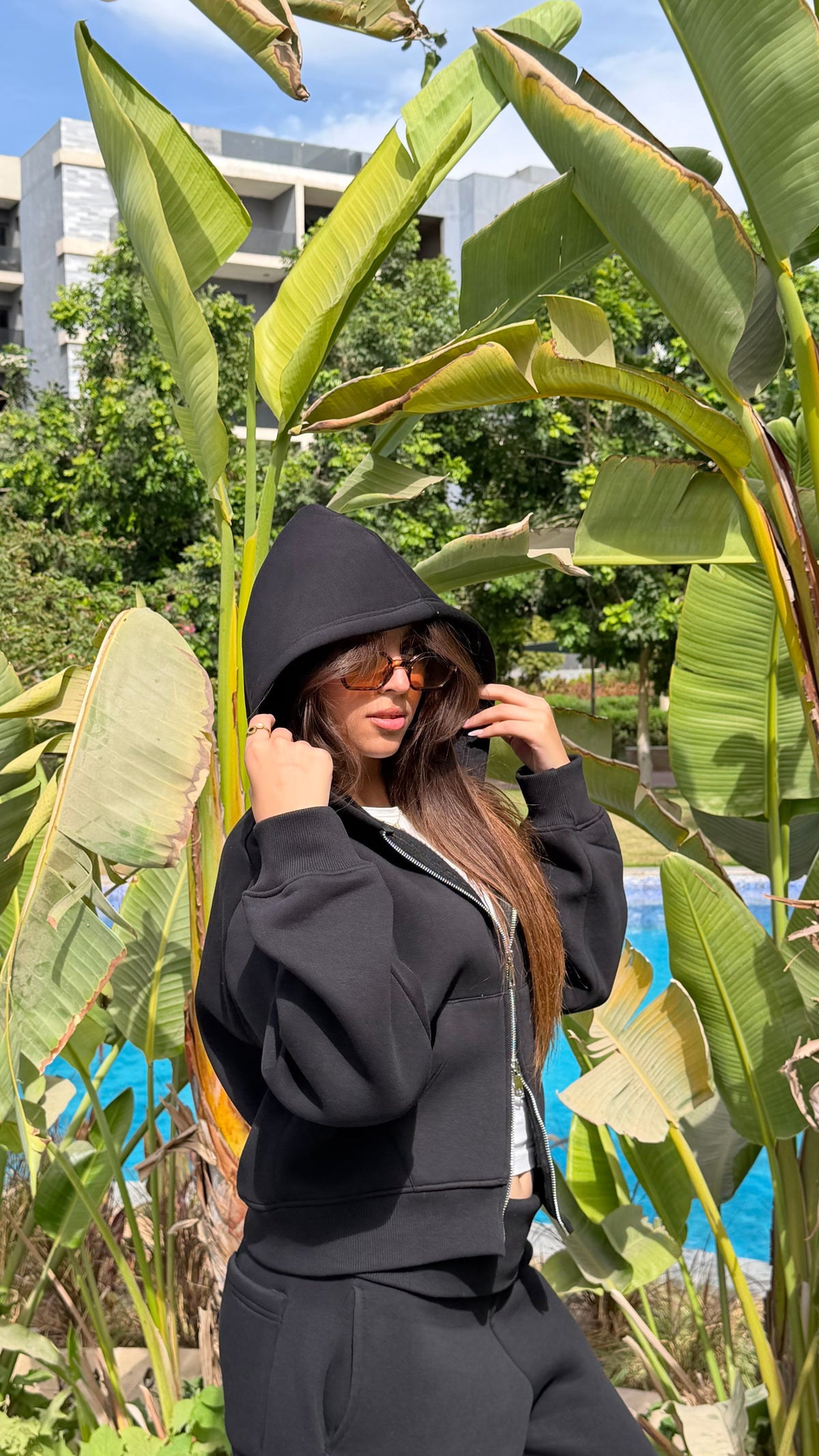 Black sweat jacket