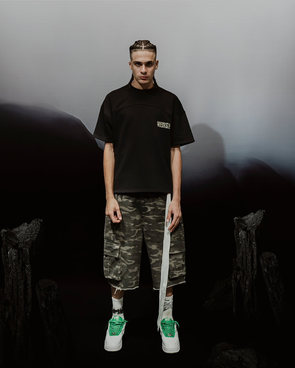 CAMO BLACK TEE