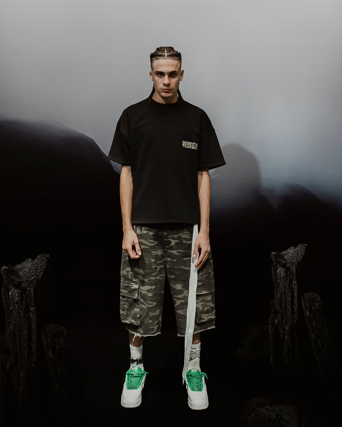 CAMO BLACK TEE