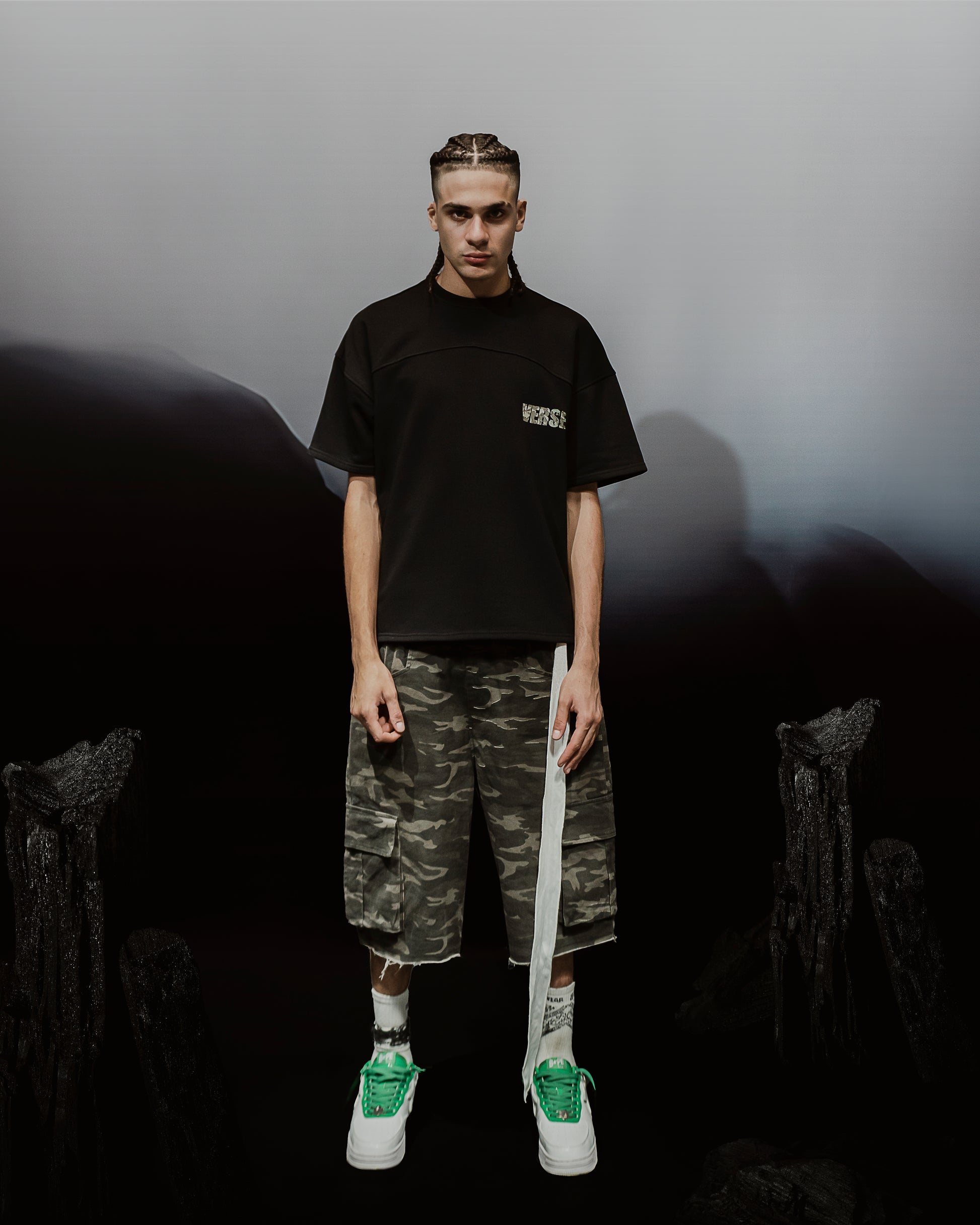 CAMO BLACK TEE