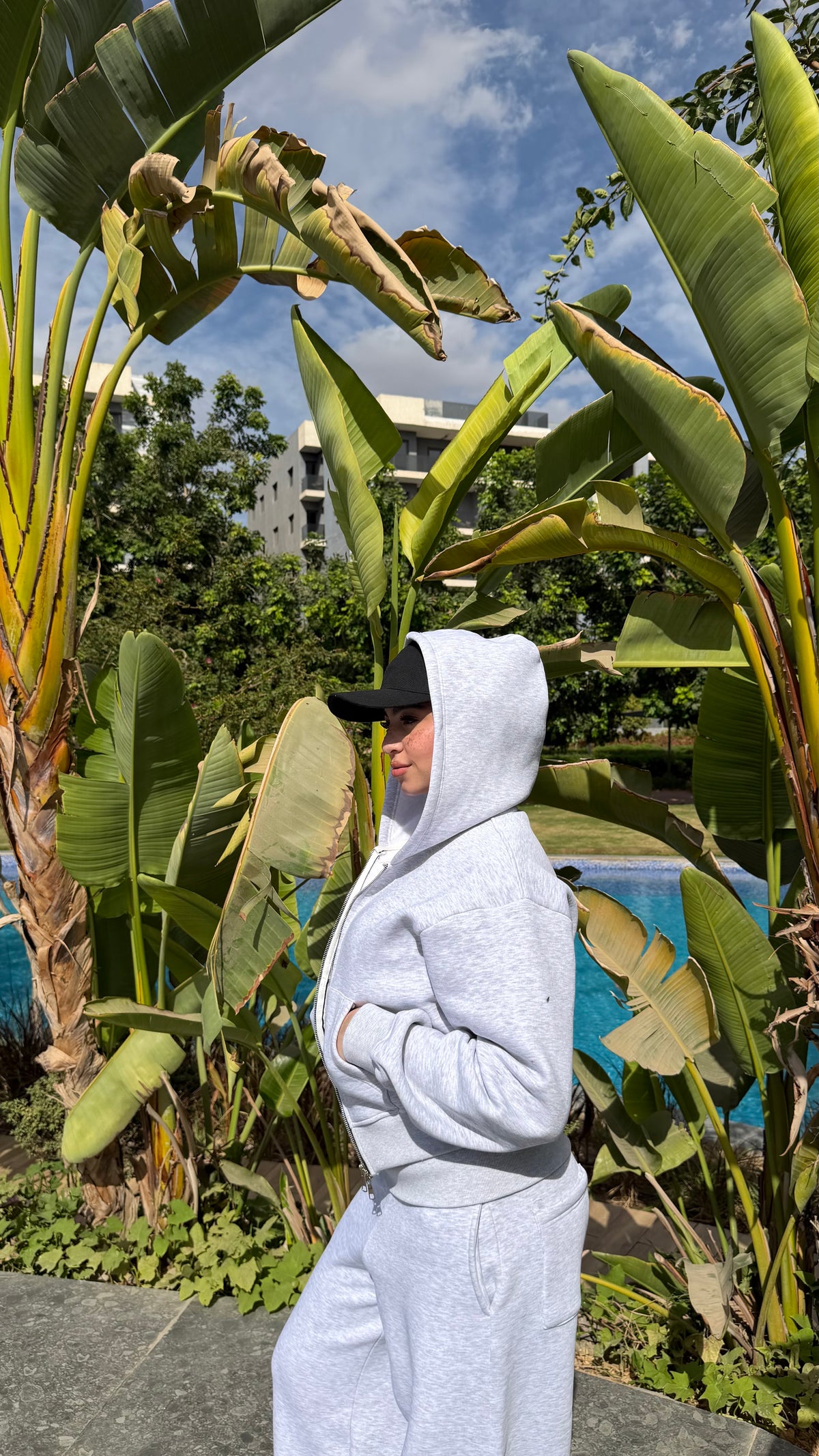 Grey sweat jacket