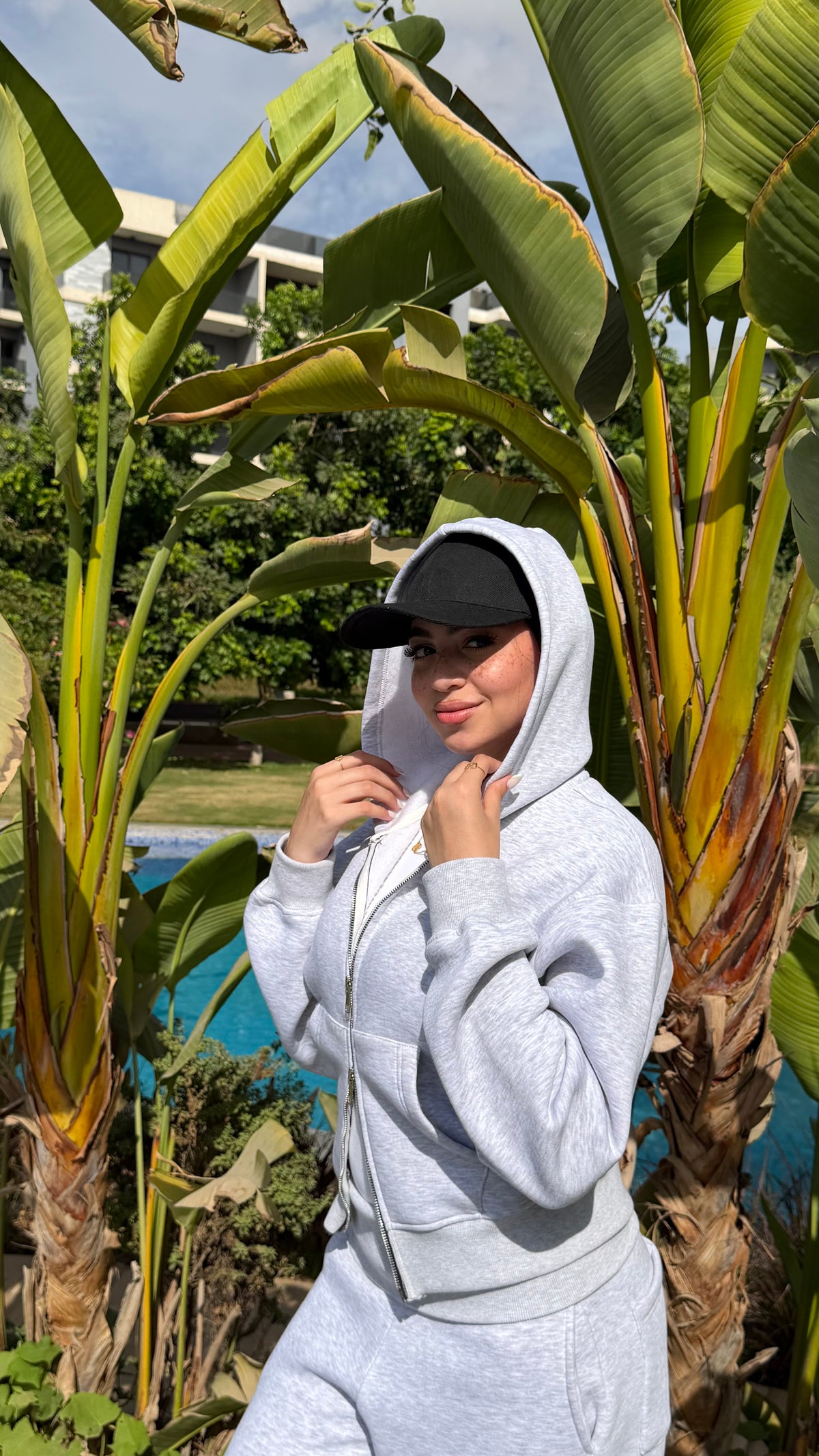 Grey sweat jacket