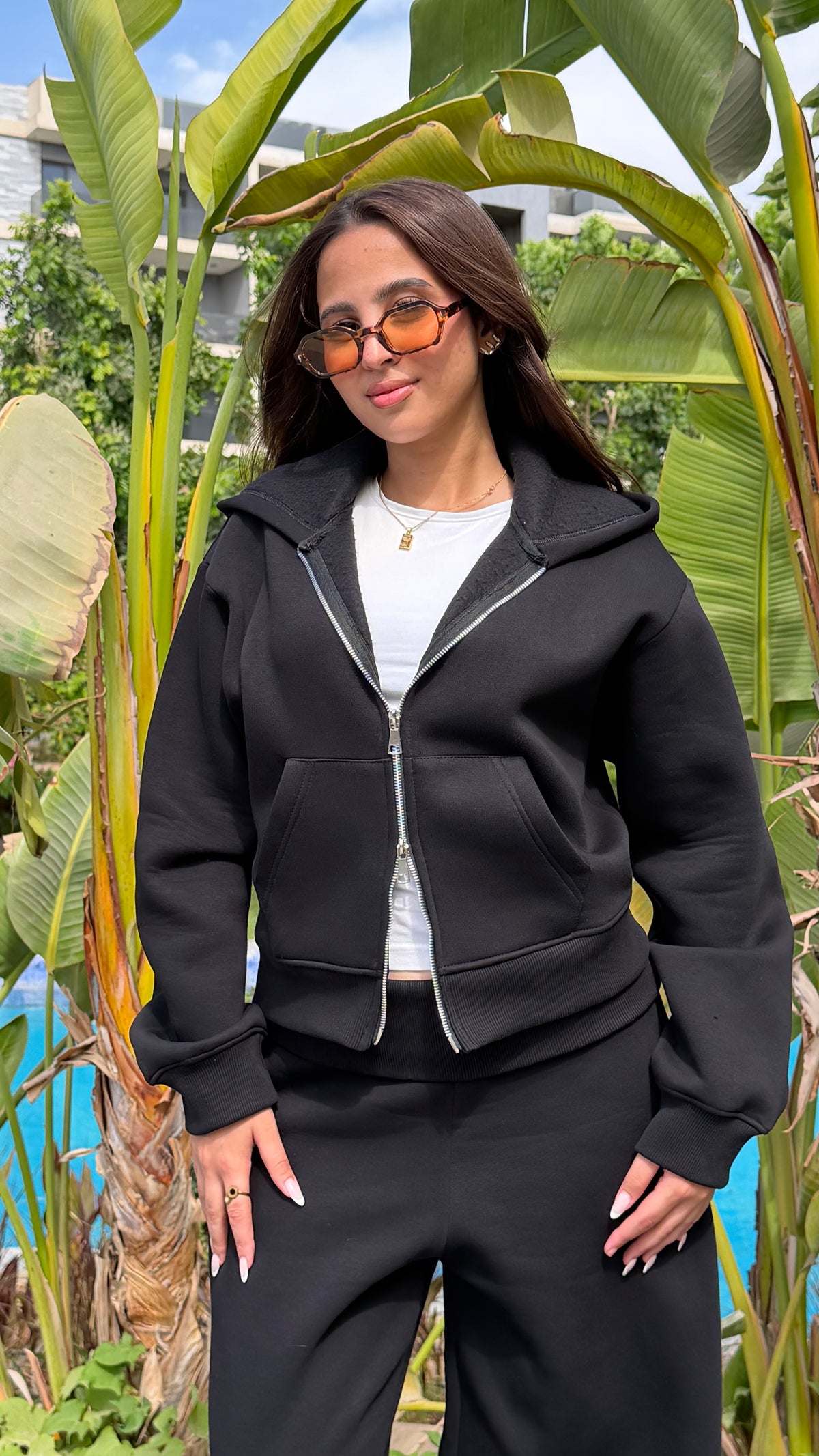 Black sweat jacket