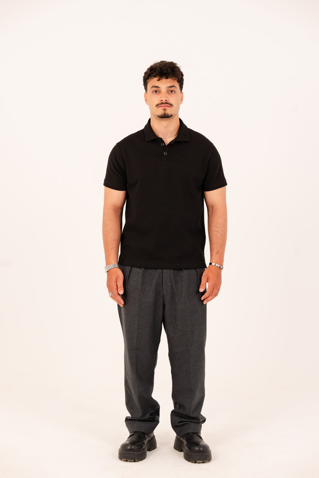 Signature black polo