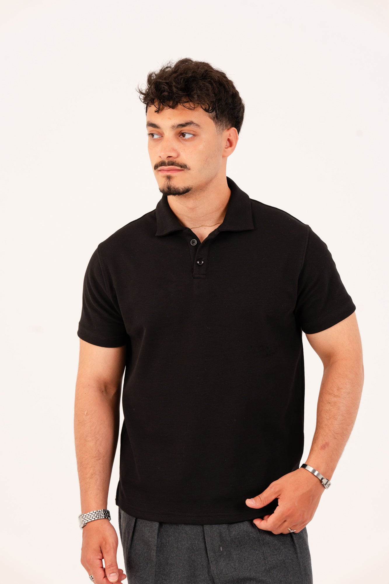 Signature black polo