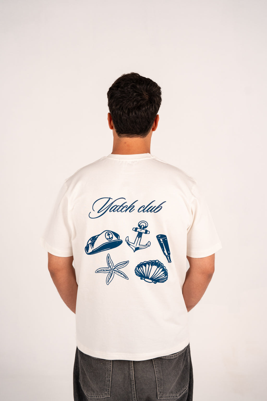 White graphic tee