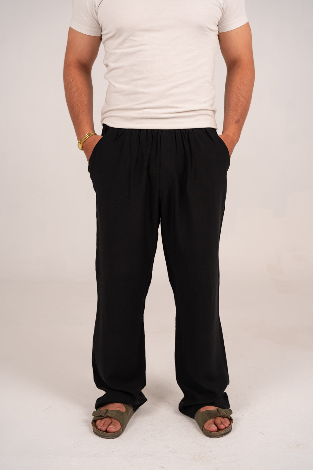 Black linen set