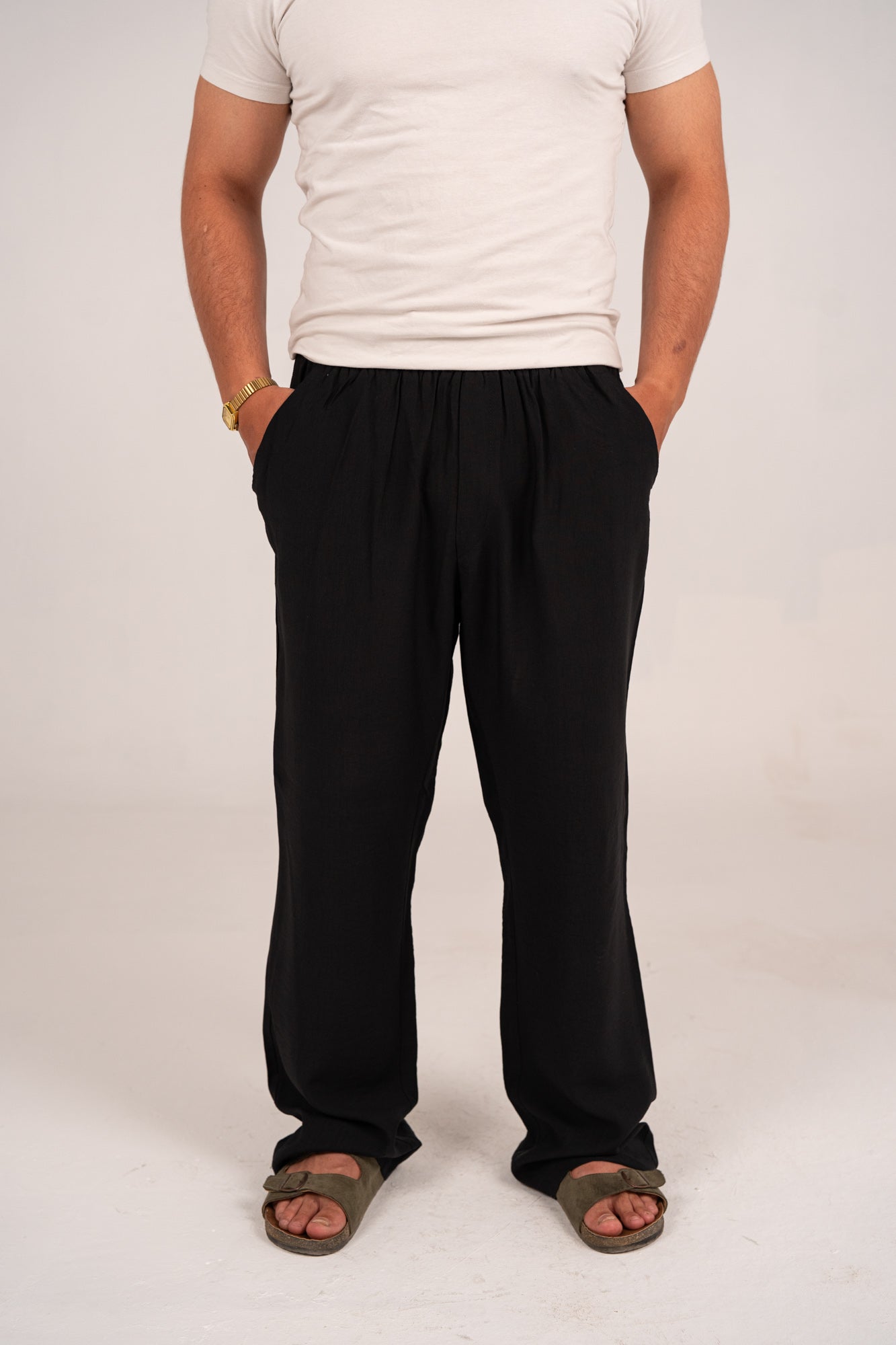 Black linen set