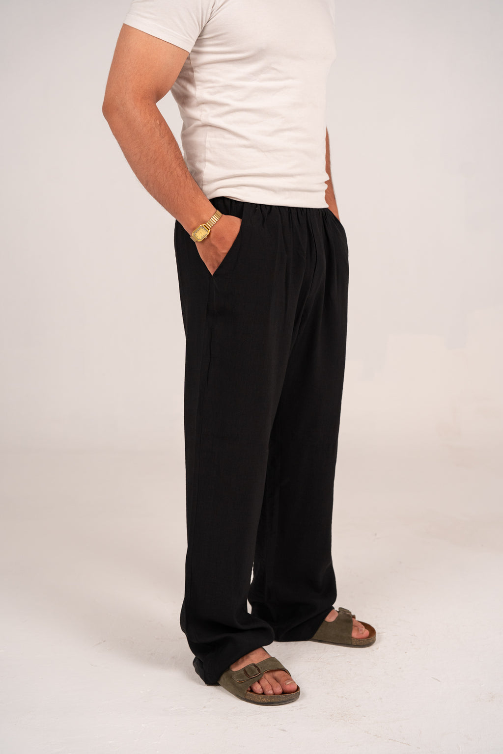 Black linen set