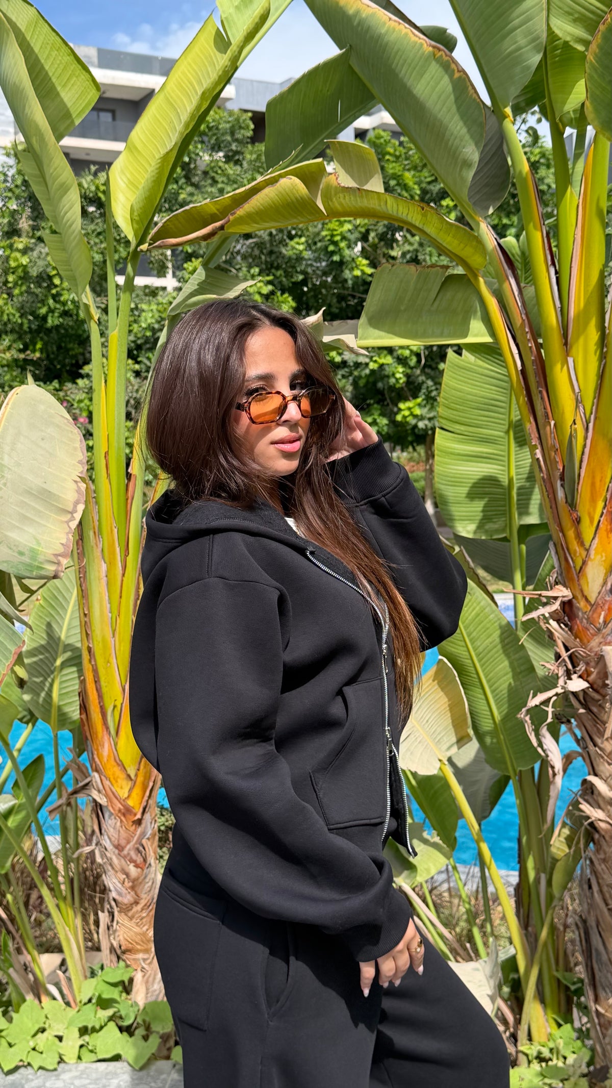 Black sweat jacket