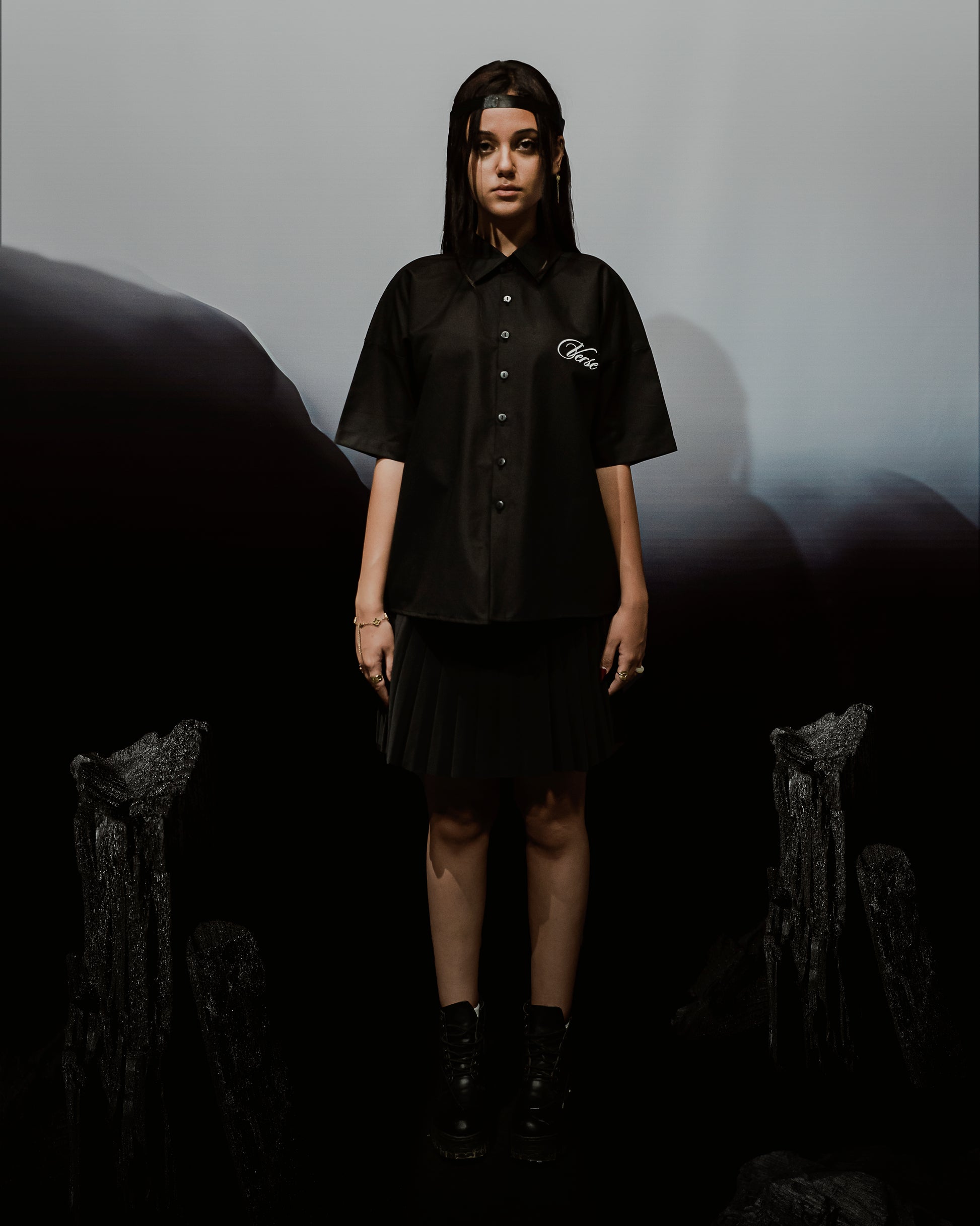 V Black shirt