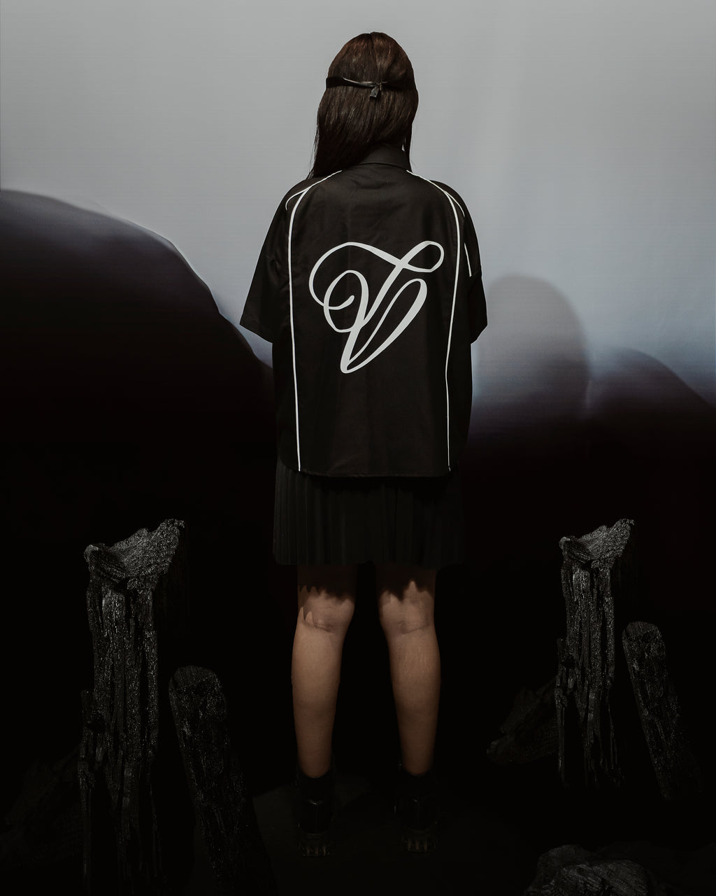 V Black shirt
