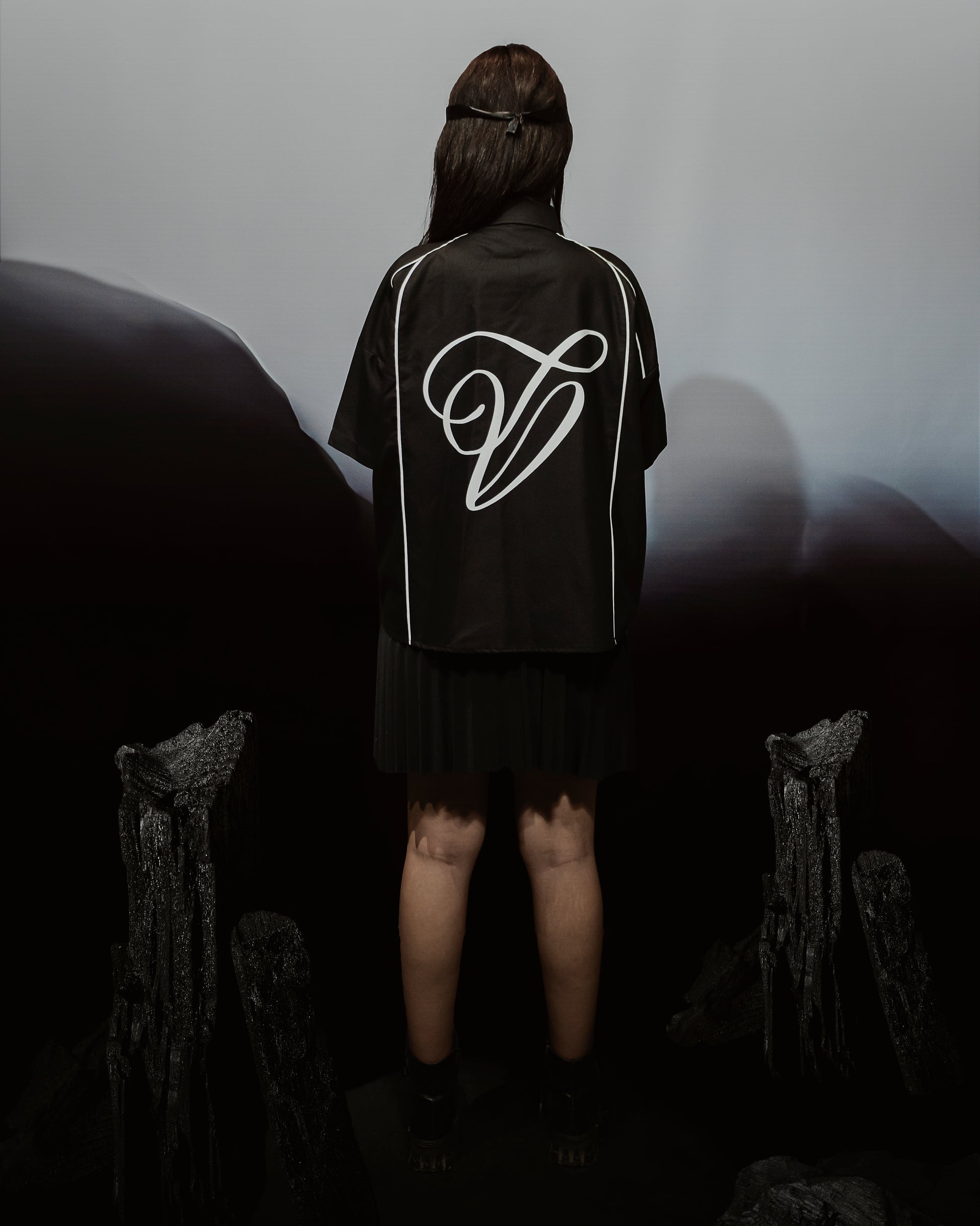 V Black shirt