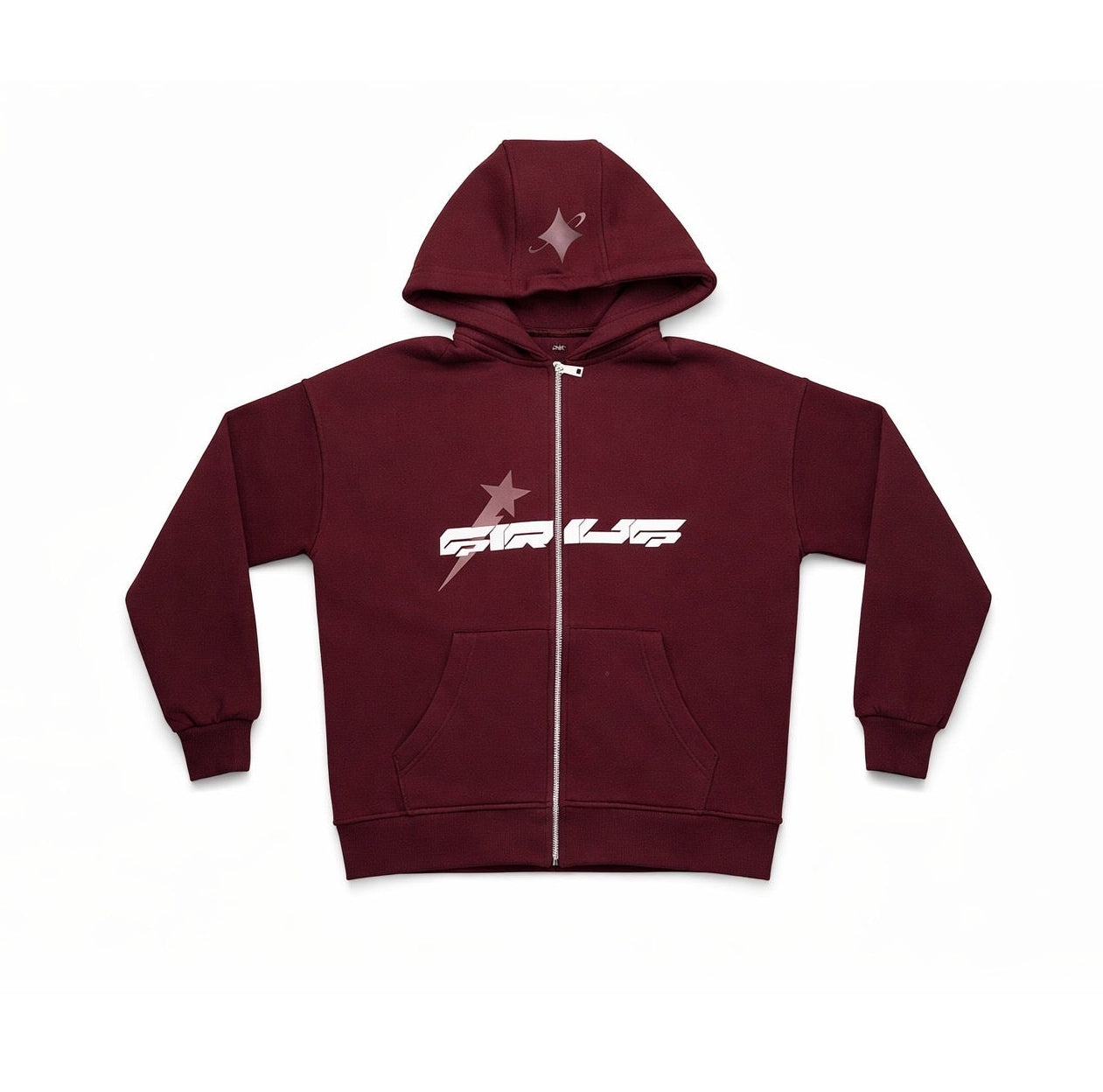 Sirus burgundy zip up jacket